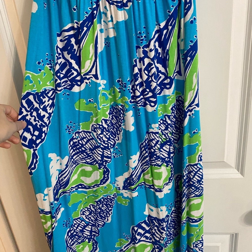 Lilly Pulitzer Blue Conch Shell Maxi Dress - Picture 8 of 8